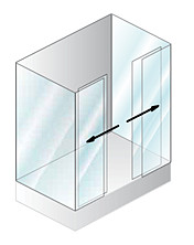 Kolpa-San Orion TV/4D 140/160/170/180 zuhanyajtó (177-180 cm, Fehér, Edzett üveg átlátszó, 180 cm)