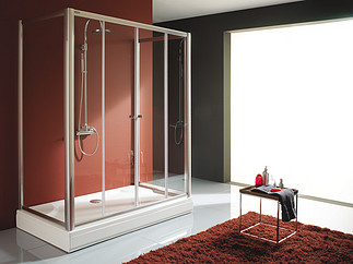 Kolpa-San Orion TV/4D 140/160/170/180 zuhanyajtó (177-180 cm, Fehér, Edzett üveg átlátszó, 180 cm)