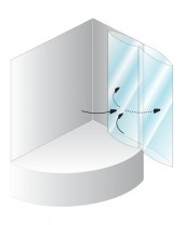 Kolpa-San Sole TP 123 kádparaván Romeo kádhoz (Brill Silver jobbos, 123 cm jobbos, 123 cm, Edzett üveg átlátszó)