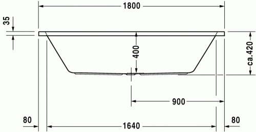 Duravit D-Code 180x80 szögletes kád 180x80 700101 (700101000000000)