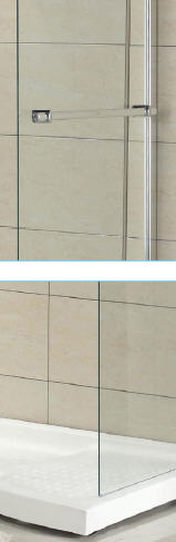 Roltechnik Open zuhanykabin (135x90x198 cm, Transparent, króm, zuhanytálcával bal)