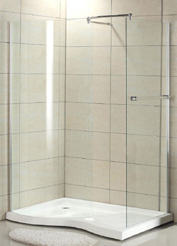 Roltechnik Open zuhanykabin (135x90x198 cm, Transparent, króm, zuhanytálcával bal)