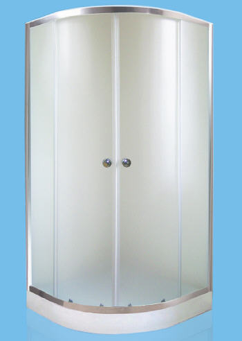Roltechnik Riga negyedköríves zuhanykabin, zuhanytálcával (875-900 mm, króm, matt, 90x90x195 cm)