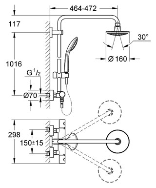 Grohe Euphoria zuhanyrendszer 27296001