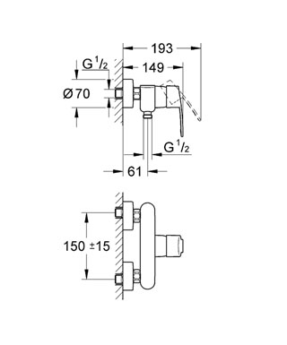 Grohe Eurostyle 33590 002 Cosmopolitan zuhany csaptelep (33590002)