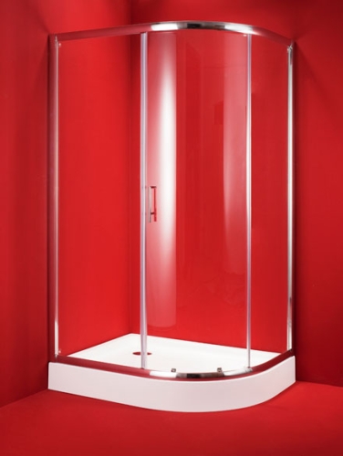 Hopa Grandas 120x90 negyedköríves zuhanykabin (90 x 120 x 195 cm, Króm (balos), Sima, #BCGRAN90L)