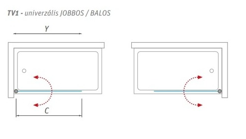Roltechnik TV1 kádparaván (Transparent, 75 cm, ezüst, #706-7500000-01-02)