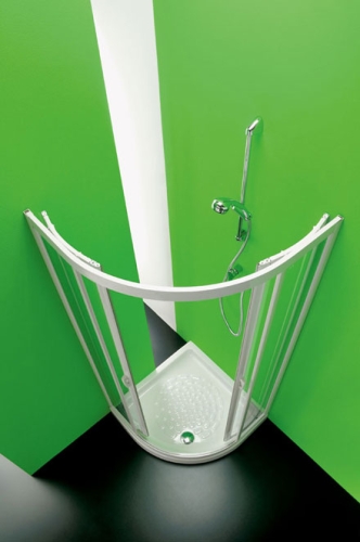 Hopa Ponte negyedköríves zuhanykabin (Plexiüveg, Fehér, 83 x 83 x 185 cm, #BSPON8360P)