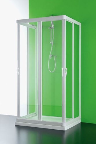 Hopa Maglio négyszög alapú zuhanykabin (Üveg, 80 x 80 x 80 x 185 cm, Fehér, #BSMAG80S)