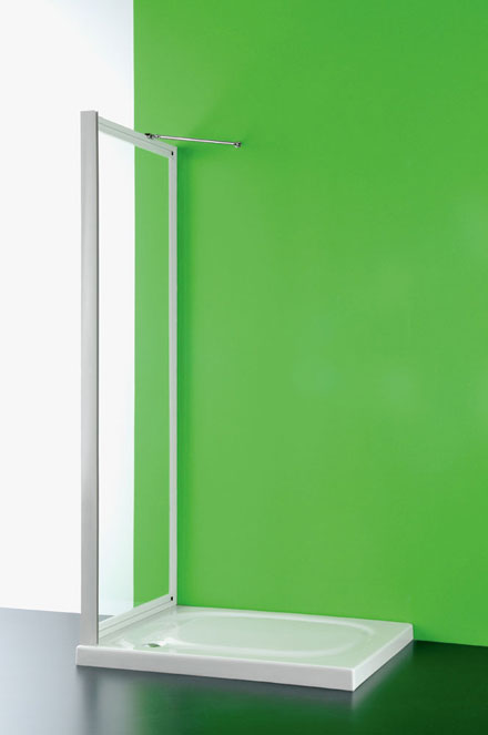Hopa Anta Fissa CC zuhanyfal (90-87 x 185 cm, Fehér, Plexiüveg, #BSAFI90CCP)