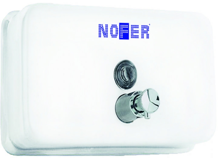 Nofer Miha rozsdamentes vízszintes szappanadagoló 1200 ml (Színterezett fehér, 03002.W)
