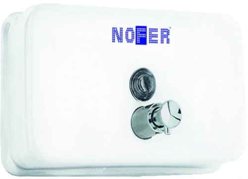 Nofer Miha rozsdamentes vízszintes szappanadagoló 1200 ml (Színterezett fehér, 03002.W)
