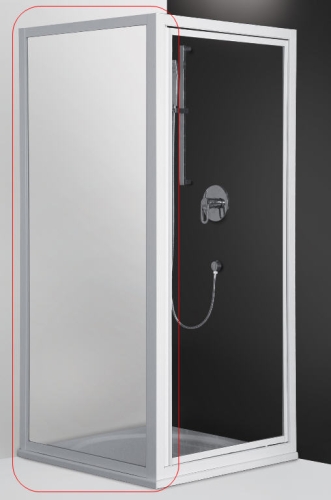 Roltechnik Classic Line CDB/900 zuhanyfal (860-920 mm, fehér, Polystyrol, #330-9000000-04-01)