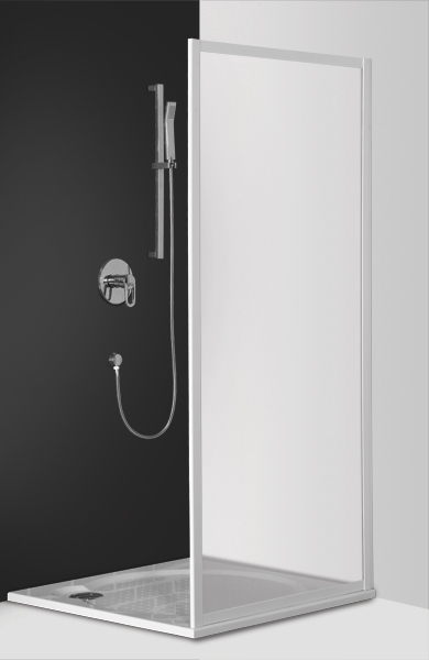 Roltechnik Classic Line CSB/900 zuhanyfal (840-890 mm, fehér, Chinchilla, #340-9000000-04-03)