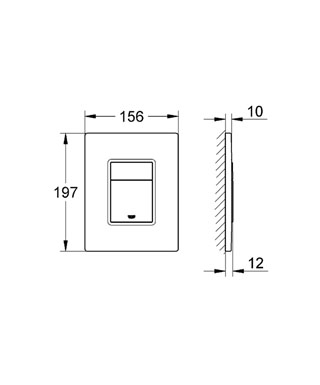 Grohe Skate Cosmopolitan nyomólap, grafitszürke 38859XG0