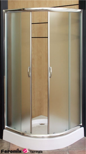 Feromix Eleganza-XXL HL 100x100 negyedköríves zuhanykabin zuhanytálcával