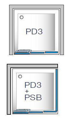 Roltechnik Classic Line PD3/900 zuhanyajtó (875-900 mm, fehér, Chincilla, #421-9000000-04-03)