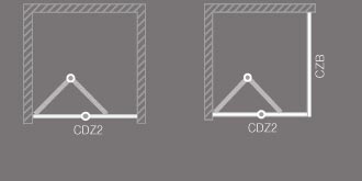 Roltechnik Classic Line CDZ2/900 zuhanyajtó (850-910 mm, ezüst, Chinchilla, #342-9000000-01-03)