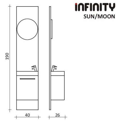 Infinity Moon 400 fürdőszobabútor