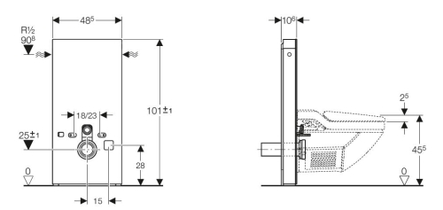 Geberit Monolith 131.023.SJ.1 szanitermodul AquaClean 8000/8000 plushoz