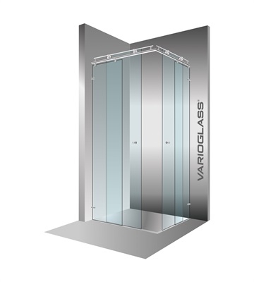 Varioglass Vendum V22 tolóajtós zuhanykabin víztiszta üveg (100x100 cm)