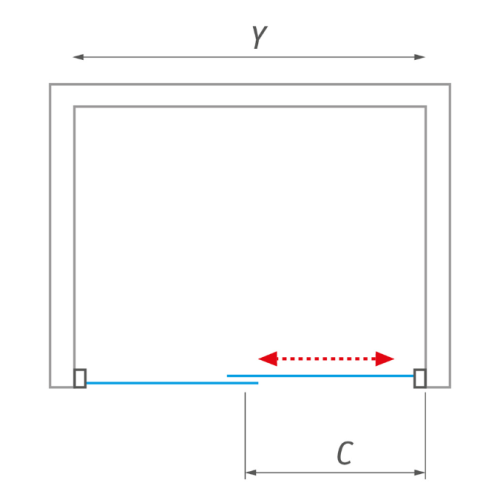 Roltechnik Proxima Line PXD2N/1300 130 cm-es zuhanyajtó (1280-1330 mm, brillant, transparent, 526-1300000-00-02)