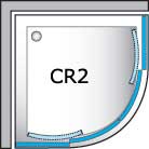 Roltechnik Classic Line CR2/900 90x90 negyedköríves zuhanykabin (865-890 mm, ezüst, Chinchilla, #332-900R55S-01-03)
