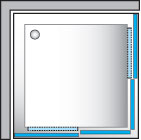 Roltechnik Classic Line CS2/800 80x80 szögletes zuhanykabin (765-790 mm, fehér, Chinchilla, #331-8000000-04-03)