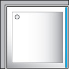 Roltechnik Classic Line PSB/900 zuhanyfal (ezüst, Polystyrol, 880-900 mm, #420-9000000-01-16)