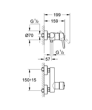 Grohe Concetto zuhanycsaptelep 32210 001 (32210001)