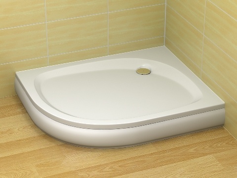 Radaway Patmos E 100x80 íves aszimmetrikus zuhanytálca (100x80 cm, előlapos / jobbos, #4P81155-03P)