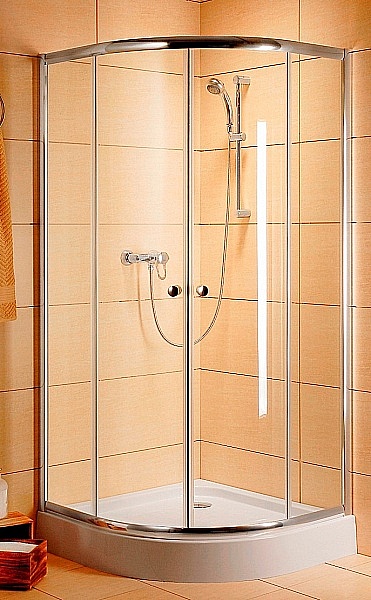 Radaway Dolphi Classic A 90x90 negyedköríves zuhanykabin (90x90x185 cm, króm, Barna, #30000-01-08)