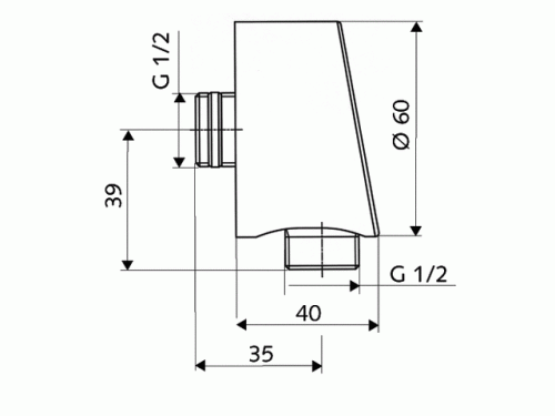 Schell SCH 064690699 Fali csatlakozó könyök 1/2