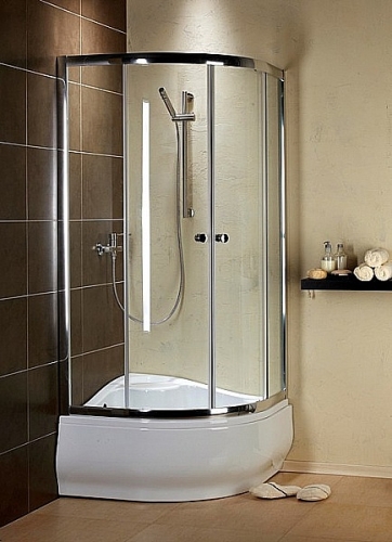 Radaway Dolphi Premium A1700 80x80 negyedköríves zuhanykabin (80x80x170 cm, króm, Barna, #30411-01-08)