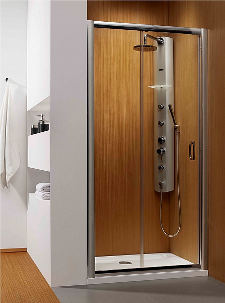 Radaway Dolphi Premium Plus DWJ 140 zuhanyajtó (Barna, króm, 140x190 cm, #33323-01-08N)
