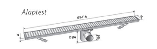 Radaway zuhanyfolyóka alaptest 80mm magas (118 cm)