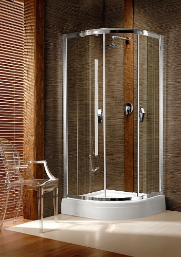 Radaway Design Afrodyta 80x80 negyedköríves zuhanykabin (80x80x195 cm, króm, Átlátszó, #30112-01-01)