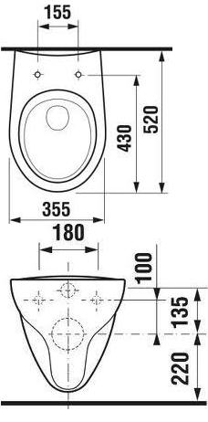 Jika Zeta mélyöblítésű fali wc H8203960000001 (8.2039.6.000.000.1)