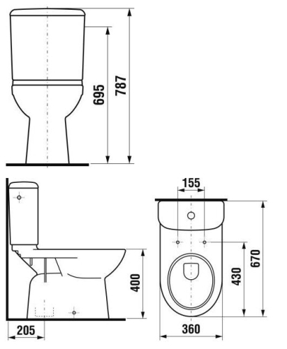 Jika Olymp alsó kifolyású mélyöblítésű monoblokkos wc H8226170002411 (8.2261.7.000.241.1)