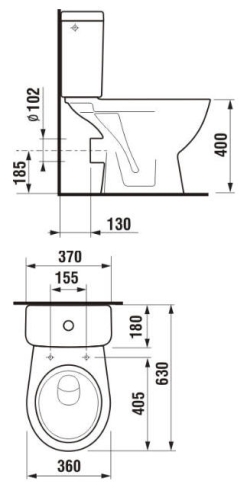 Jika Lyra Plus hátsó kifolyású mélyöblítésű monoblokkos wc H8263860002421 (8.2638.6.000.242.1)