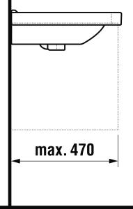 Jika Cubito 85x48,5 mosdó csaplyukkal H8104260001041 (8.1042.6.000.104.1)