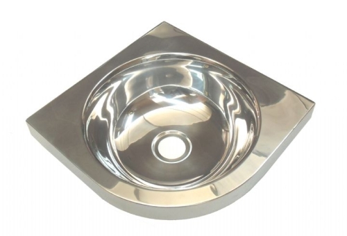 Nofer Kork 360x360mm rozsdamentes sarok kézmosó (szálcsiszolt, 13036.ALR.S)