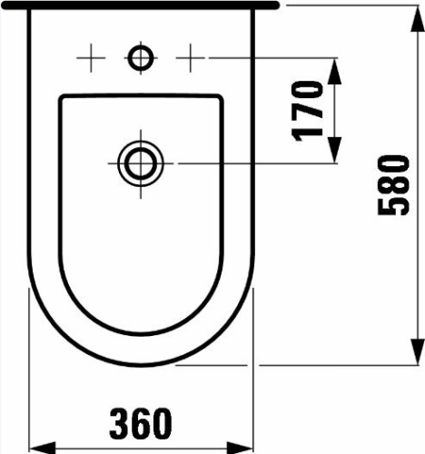 Laufen Form álló bidet 8.3167.1.000.304.1