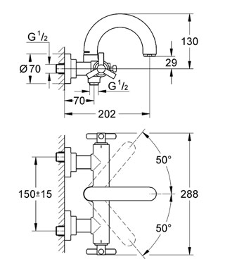 Grohe Atrio kádtöltő csaptelep 25010 000 (25010000)