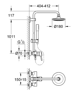 Grohe Concetto zuhanyrendszer 23061 001 (23061001)