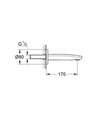 Grohe Eurostyle Cosmopolitan 13276 002 kádkifolyó (13276002)