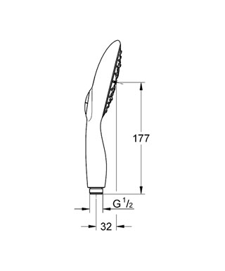 Grohe Power&Soul 27672 000 kézizuhany 130 mm (27672000) (K)