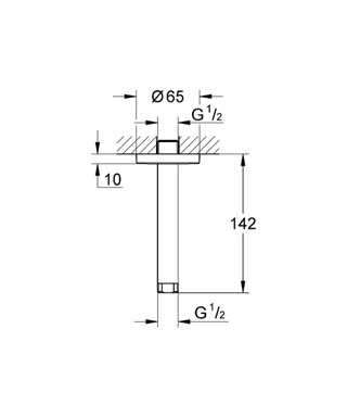 Grohe Rainshower 28724 000 plafon-csatlakozó (28724000)