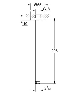 Grohe Rainshower 28497 000 plafon-csatlakozó (28497000)