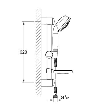 Grohe Relexa Rustic Five 27141 000 zuhanygarnitúra (27141000)